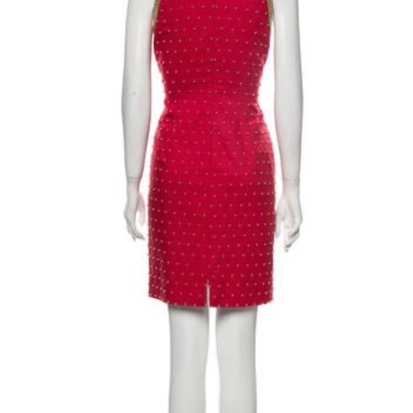 Carmen Marc Valvo Sheath Crew Neck Dress - Picture 12 of 13